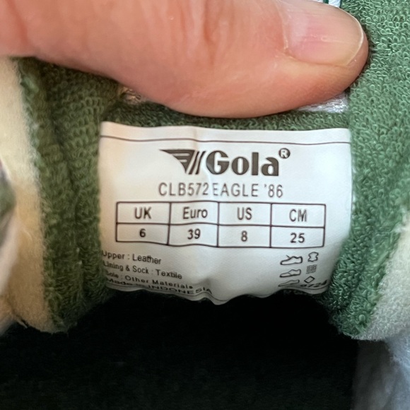 Gola Eagle 86 Sneakers in White/Evergreen/Gum - Picture 2 of 7